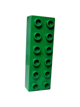 Lego Duplo Basic Bau Stein 2x6 (2300) grün